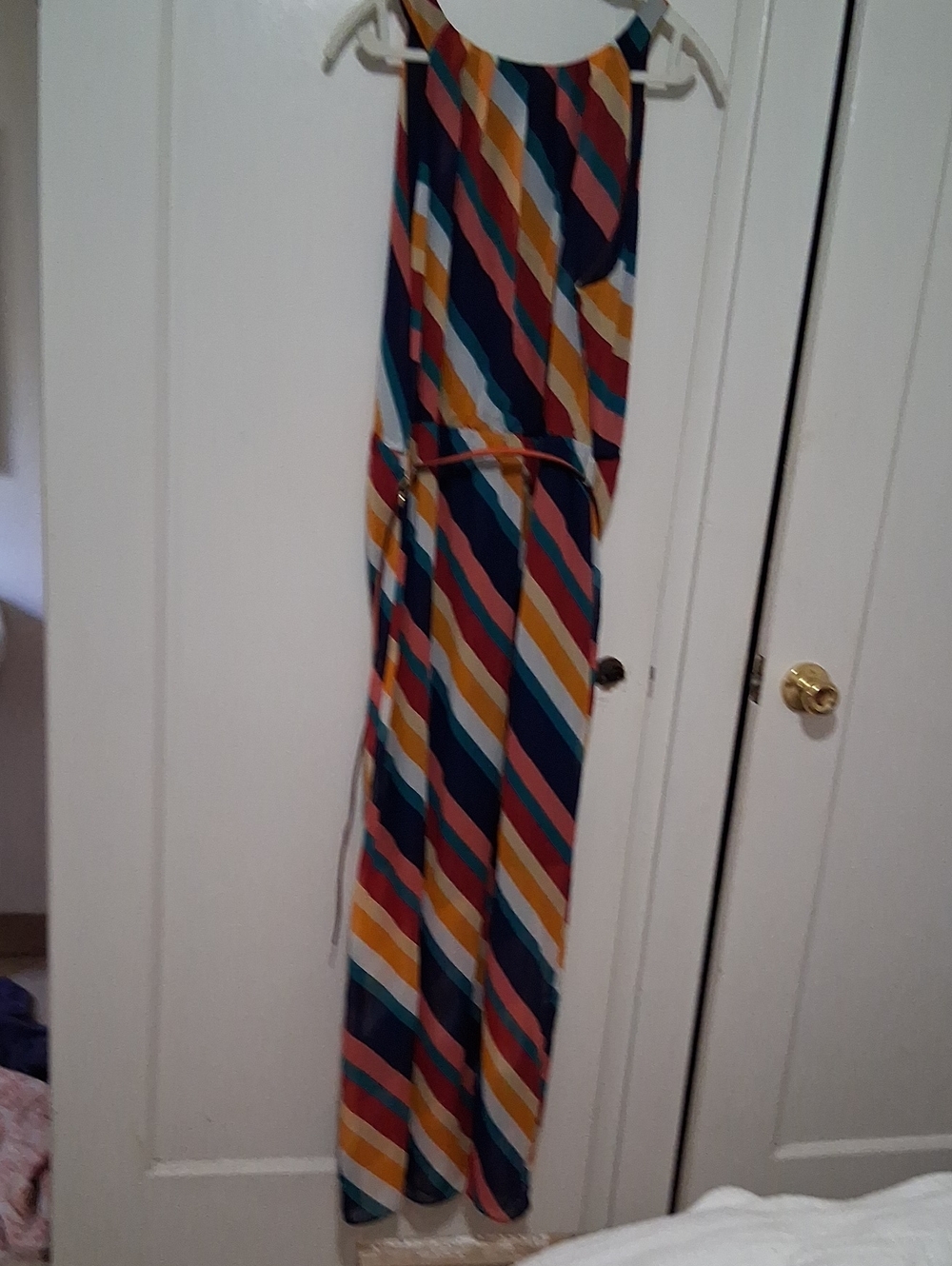 Apt. 9 Multicolor Diagonal Stripe Sleeveless Jumpsuit